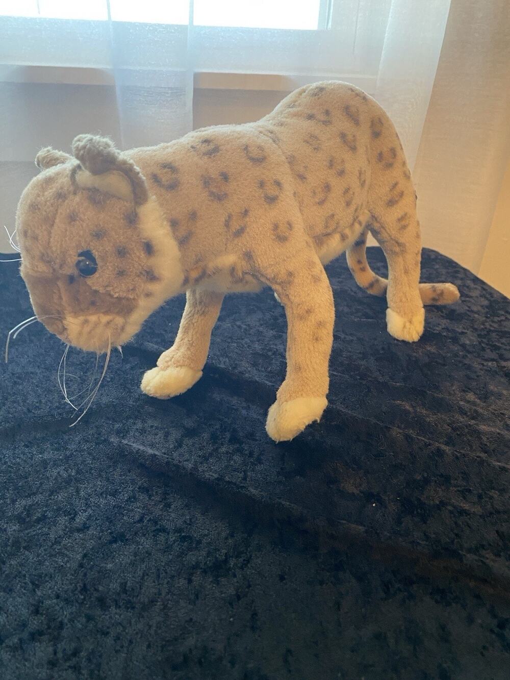 Hansa Cheetah Realestic Standing Soft Plush Toy 16" Stuffed Animal Brown Spots